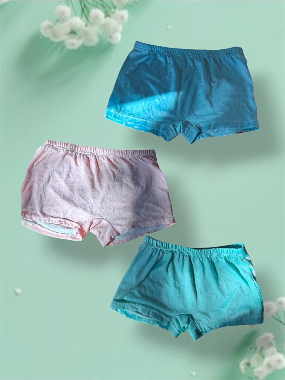 Girls’ 2T Checkered Anime Shorts 3-Pack 🎀🧸